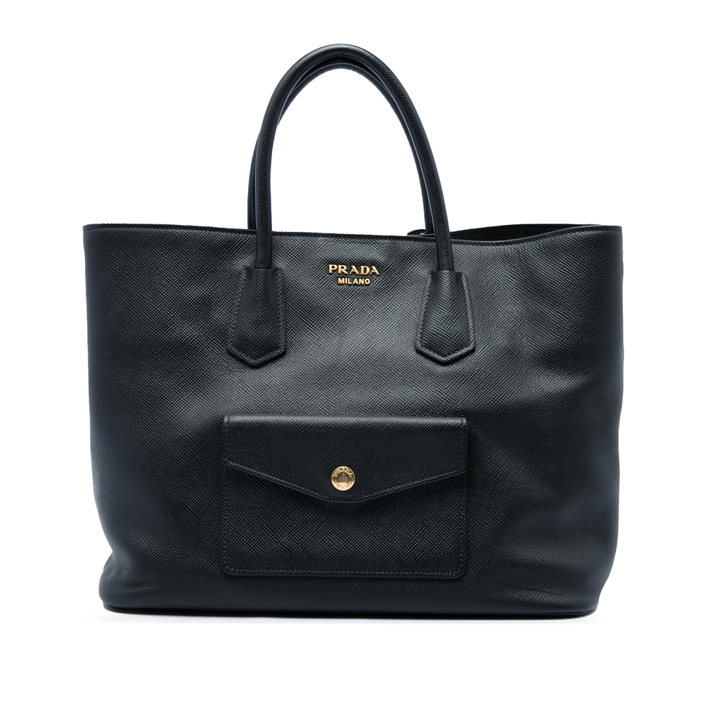 Pre-Loved Prada Saffiano Cuir Front Pocket Convertible Tote